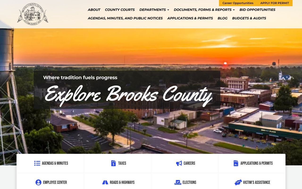 Brooks County court records county homepage