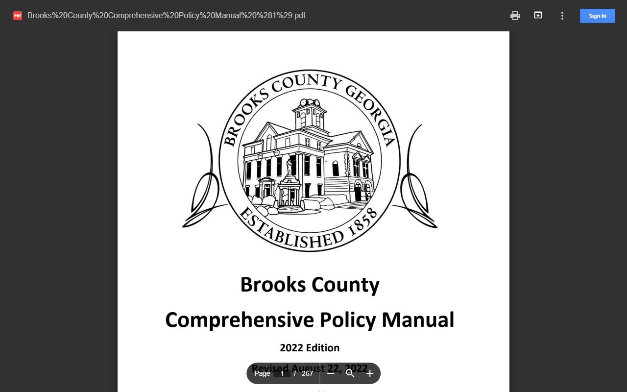 Brooks County court records open-records policy manual